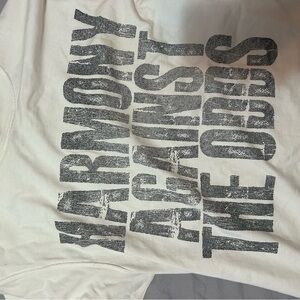 White Graphic Tee with Black Text